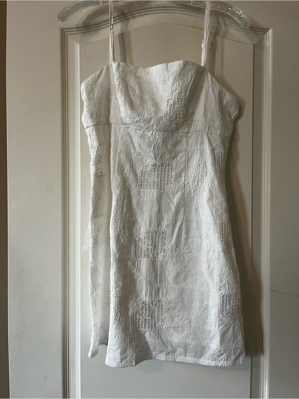 wild fable White Embroidered Mini Summer Dress Juniors XS